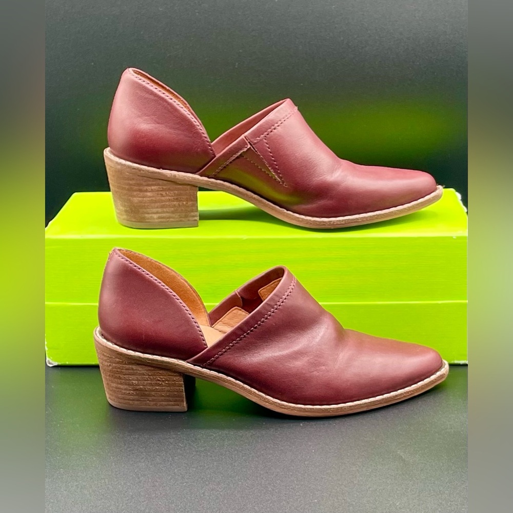 MADEWELL Brady Lowcut Bootie Leather Dark Cabernet. Size 6